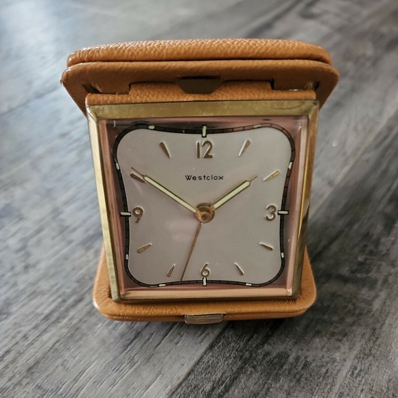 Phinney Walker Traveling Wind Up Alarm Clock Vintage with Box Made in Germany - Picture 2 of 6